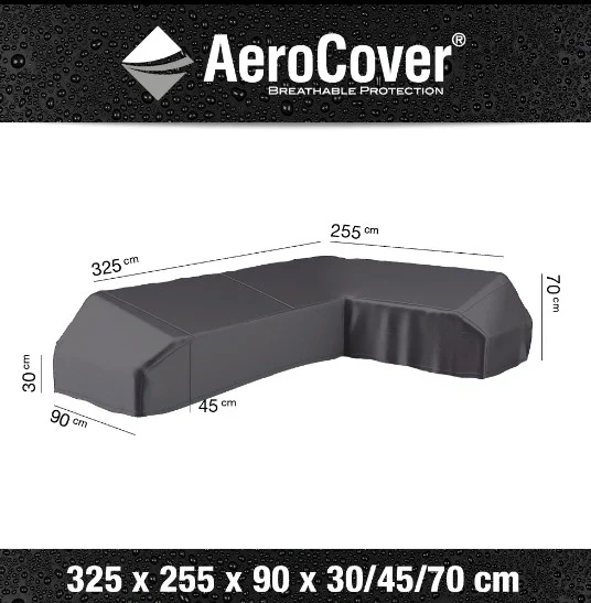 Защитный ЧЕХОЛ УГЛОВОЙ 325 × 255 × 90xH30/45/70 Правый
