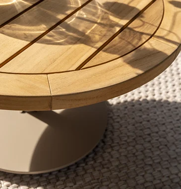 VOLTA үстел демалыс аймағына арналған Ø 60 × 35 см, teak / latte