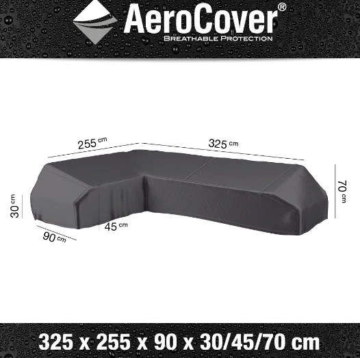 Защитный ЧЕХОЛ УГЛОВОЙ 325 × 255 × 90xH30/45/70 Левый