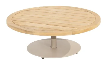 VOLTA Стол кофейный dia 80 &times; 30 см, teak / latte