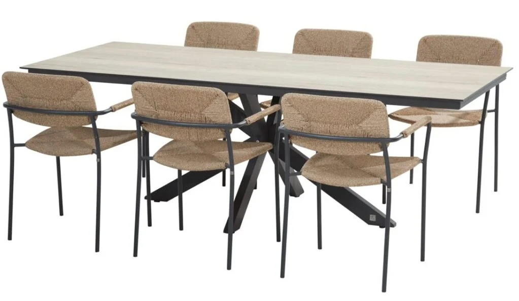 Стол обеденный GOA 220 × 95 Teak Pattern